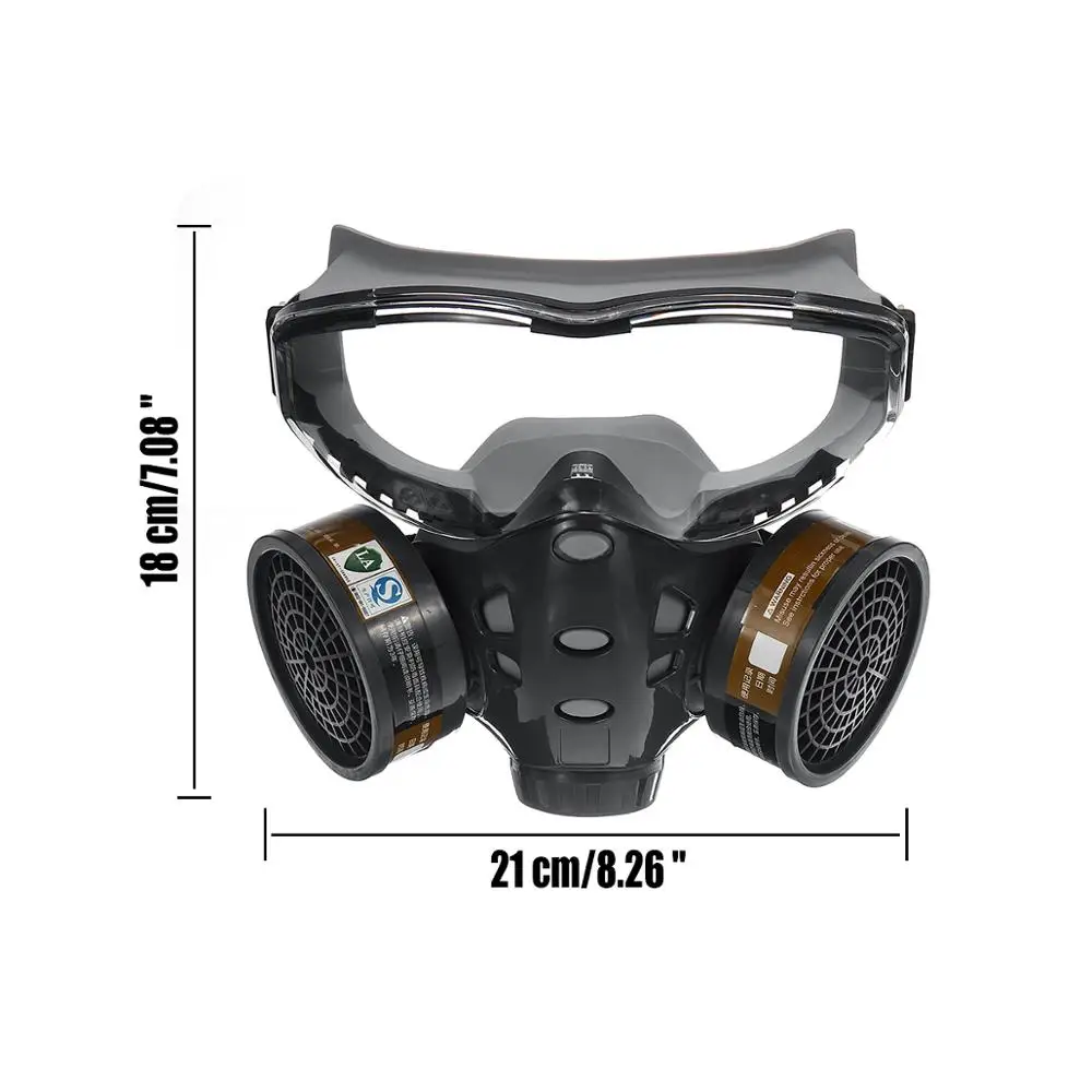 Respirador de media cara con gafas - proteccion polvo y bacterias - imagen 5