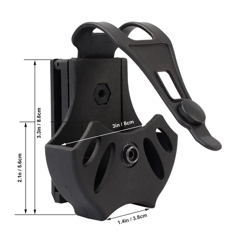 Portaesposas Táctico Giratorio 360° – Compatible MOLLE y Cinturón - imagen 2