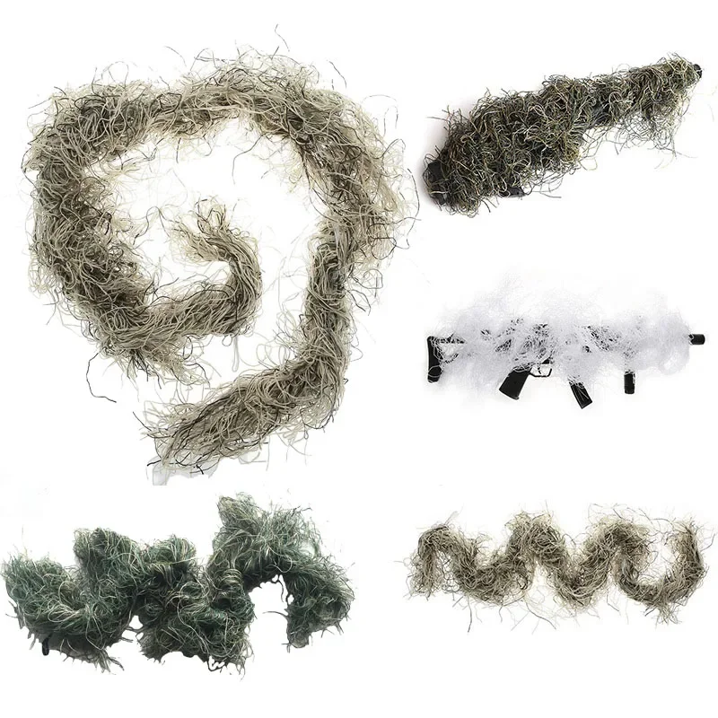 Traje Ghillie hierba para caza y paintball con funda pistola