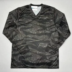 Camisa táctica de secado rápido manga larga cuello V aire libre