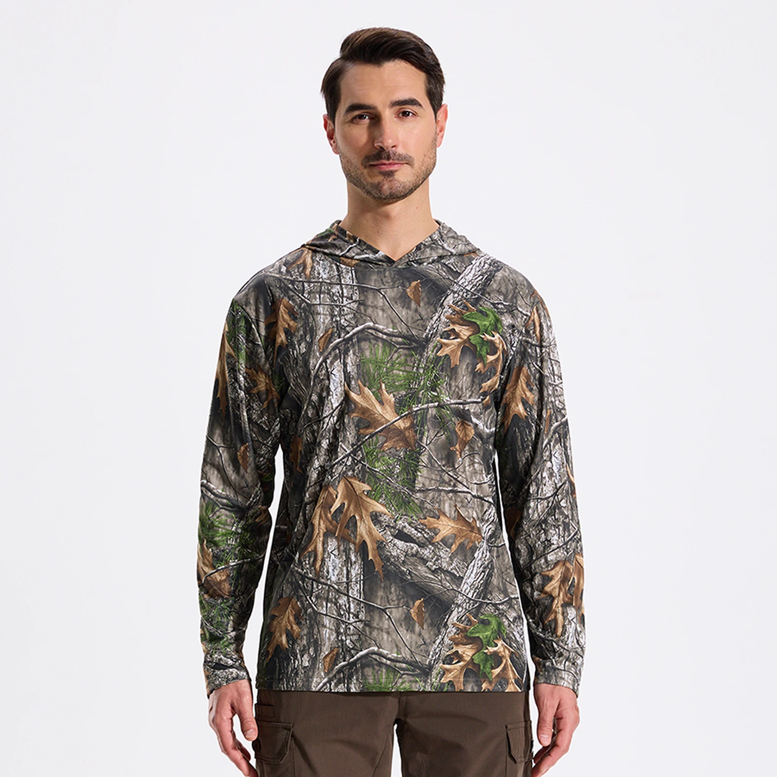Sudadera con capucha camuflaje transpirable para outdoor y senderismo - imagen 4
