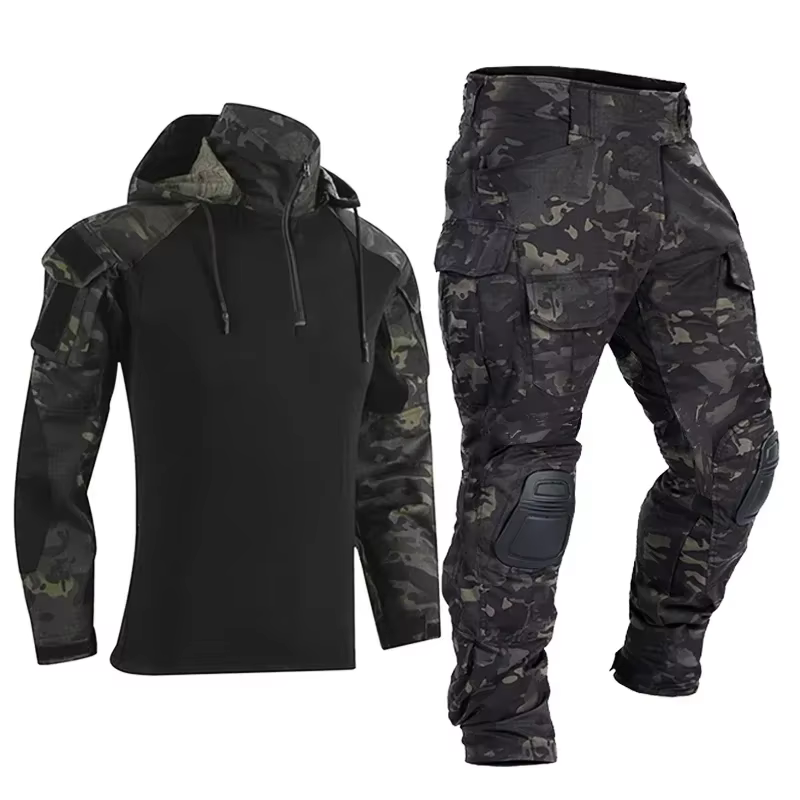 Chaleco táctico camuflaje con bolsillos MOLLE y rodilleras ripstop - imagen 4