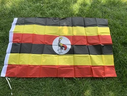 Bandera de Uganda SKY en poliéster resistente para interior y exterior