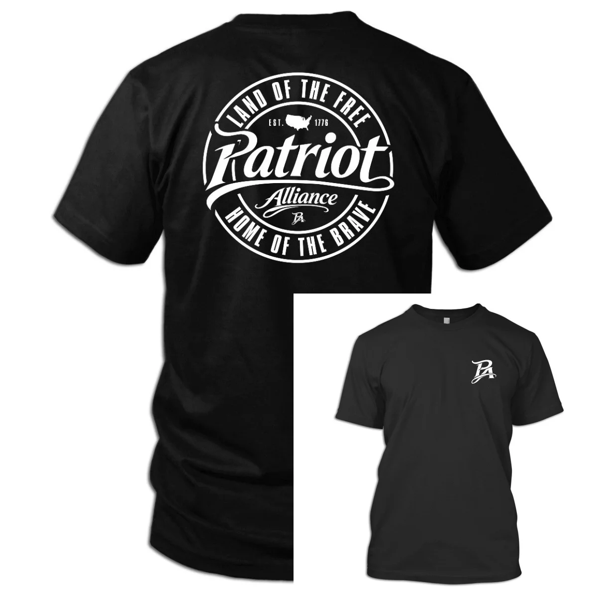 Patriot Alliance camiseta táctica Land of The Free unisex lujo - imagen 3