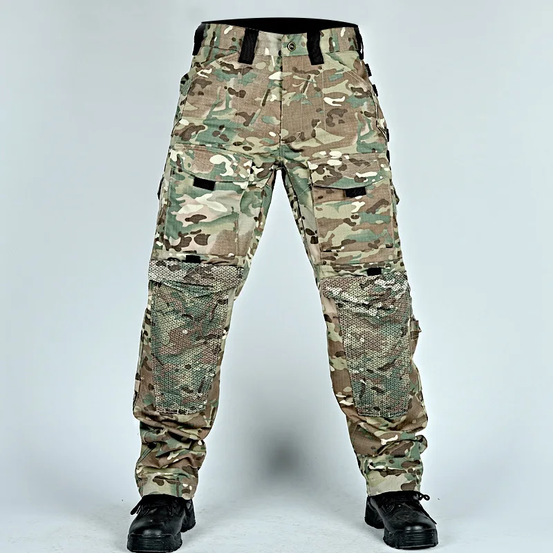 Pantalones tácticos camuflaje hombre ripstop multibolsillos resistentes - imagen 5