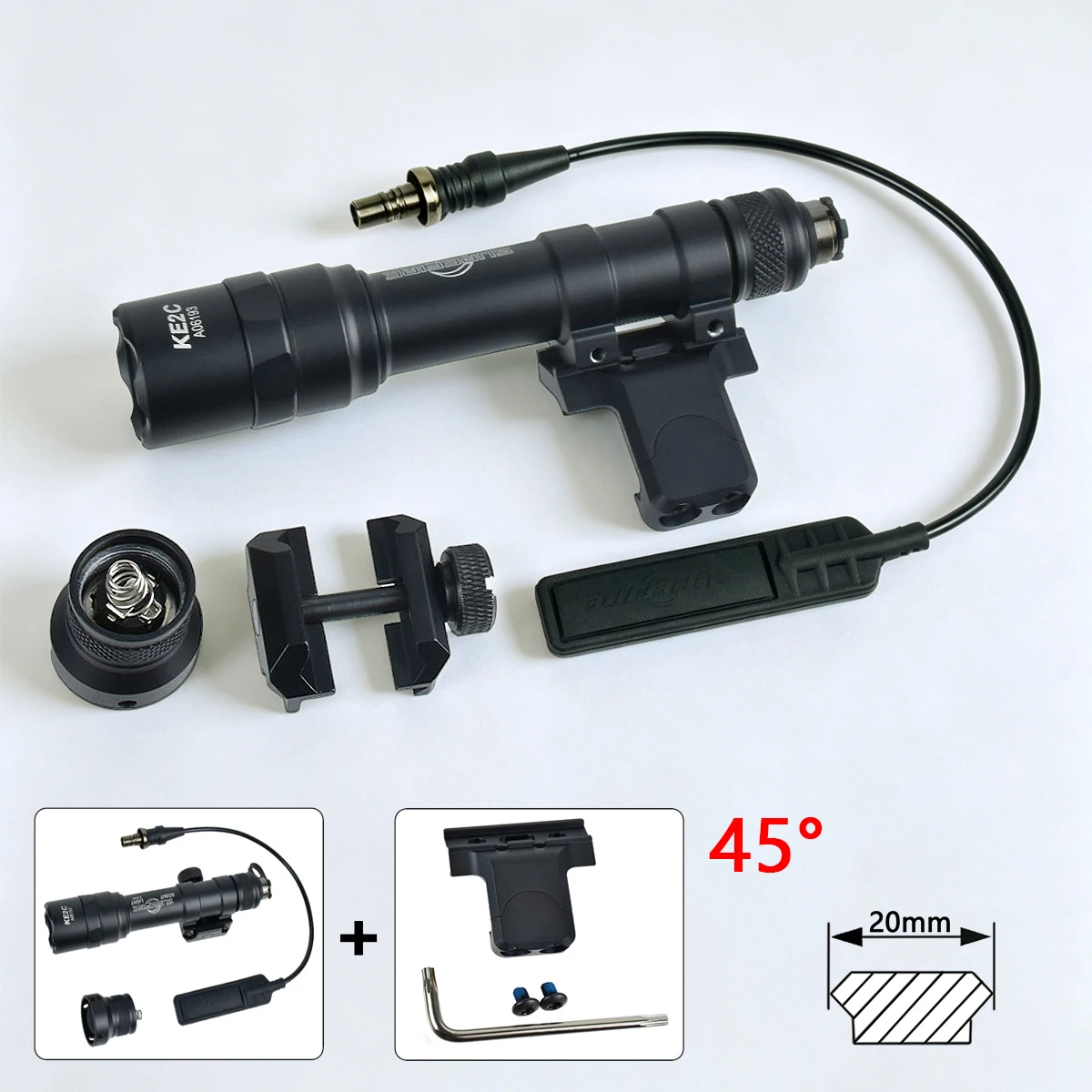 Linterna táctica LED Surefire M600U Scout Light con base Picatinny para AR15 - imagen 4