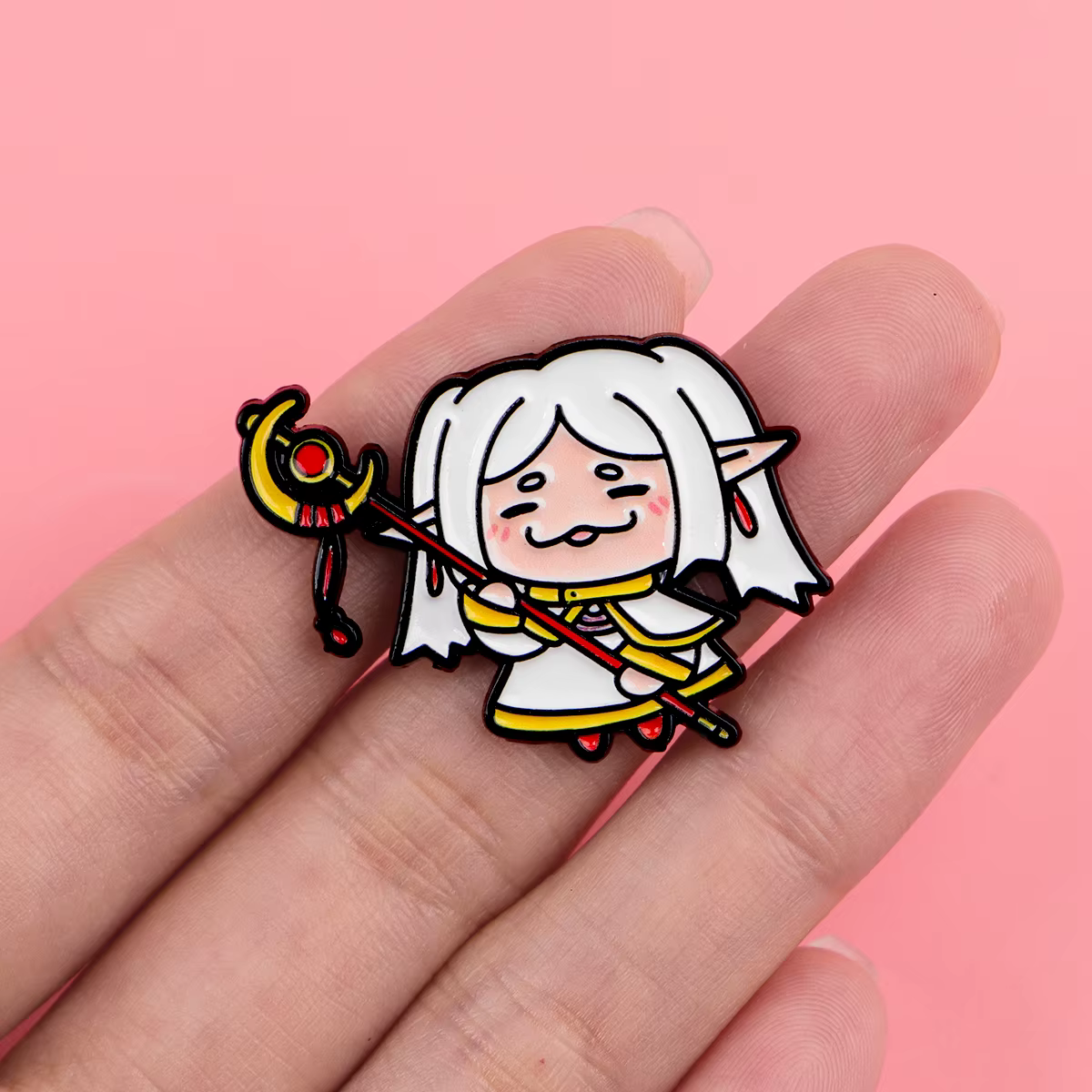 Broches de elfo esmaltados, estilo dibujo animado