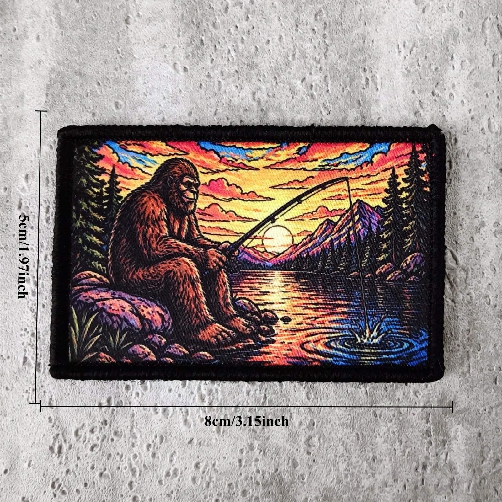 Parche táctico Bigfoot Sasquatch con velcro para mochilas - imagen 4