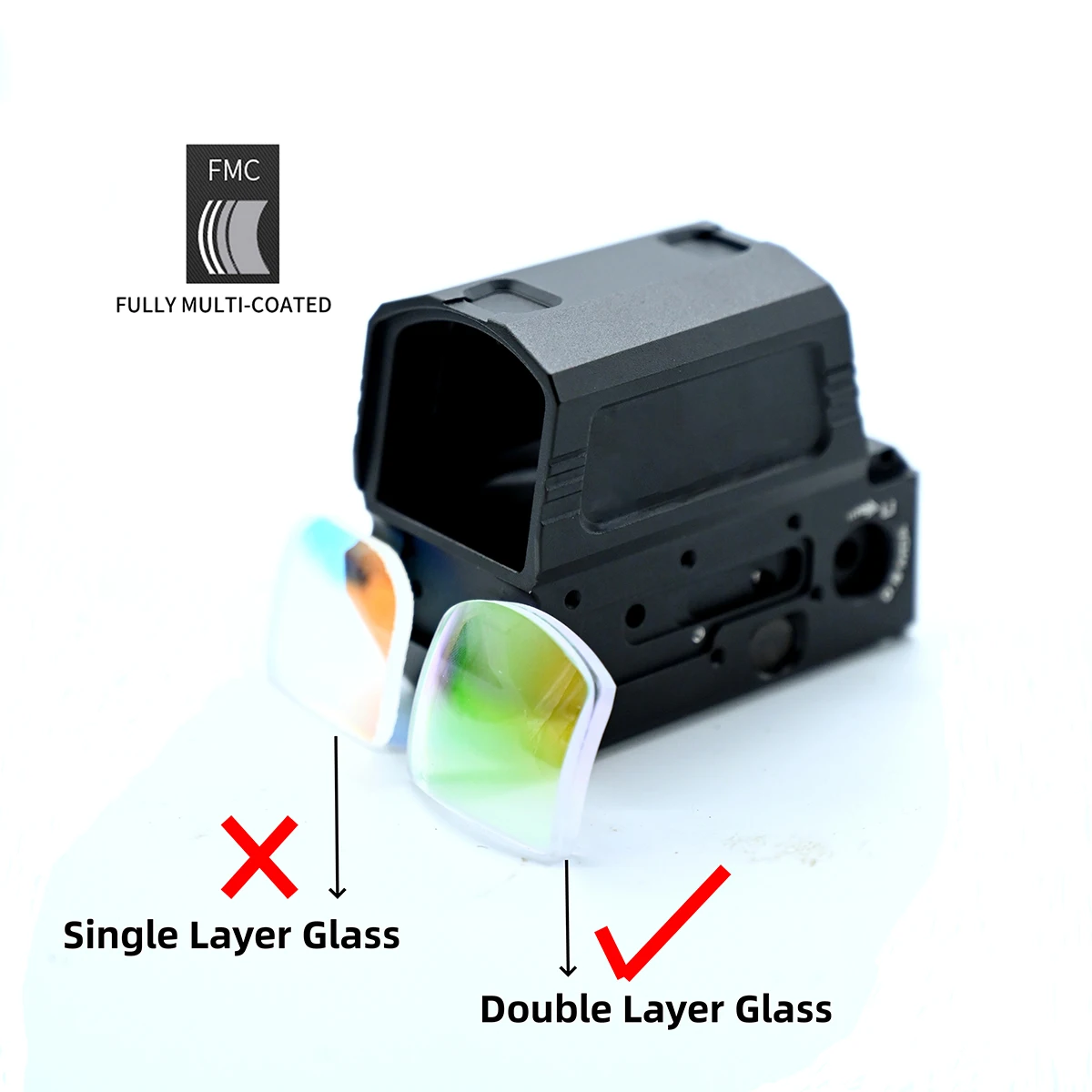 Mira Holográfica Táctica R-8T+J3 con Aumentador 3X NV para Rifle - imagen 2