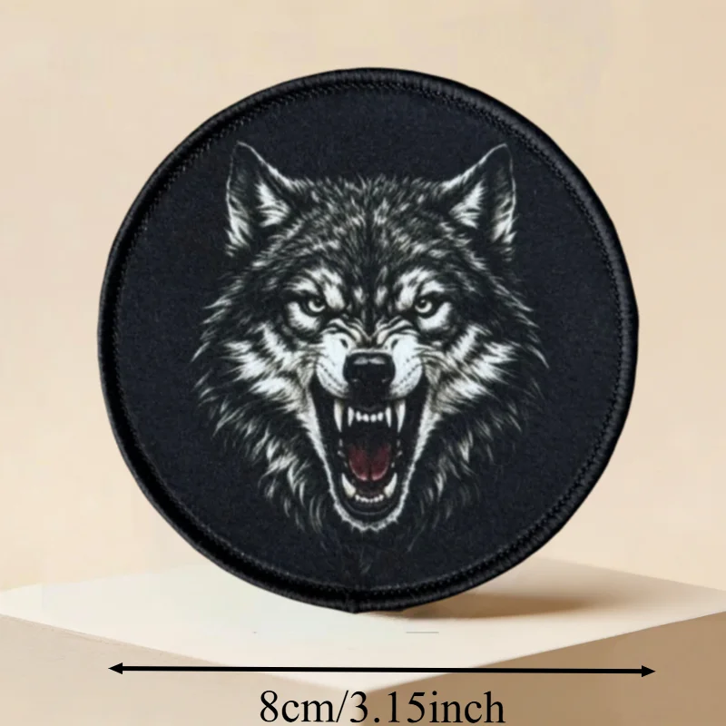 Parches tácticos de lobo para chaleco, insignias de moral bordadas - imagen 4