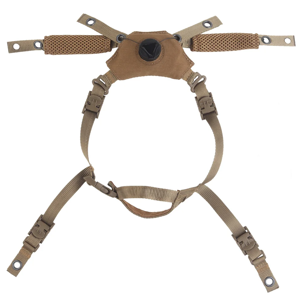 Sistema suspensión casco táctico M-LOK MICH – Correa barbilla acolchada Airsoft - imagen 3