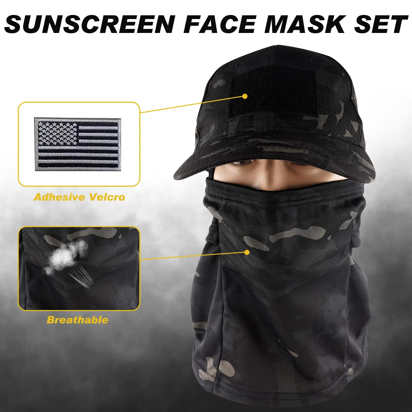 Chaleco táctico airsoft liberación rápida con gorra y visera