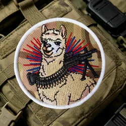Parche táctico bordado alpaca de insignia moral con velcro