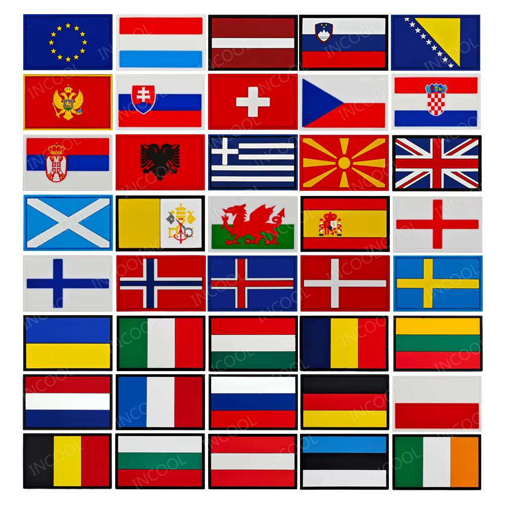 Parche bandera PVC con goma – banderas de Europa