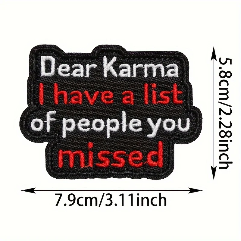DEAR KARMA Parche Velcro meme divertido insignia táctica MOLLE - imagen 5