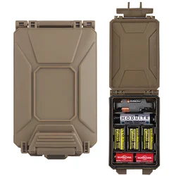 Estuche porta baterías táctico MOLLE compatible 18650 AAA CR123A