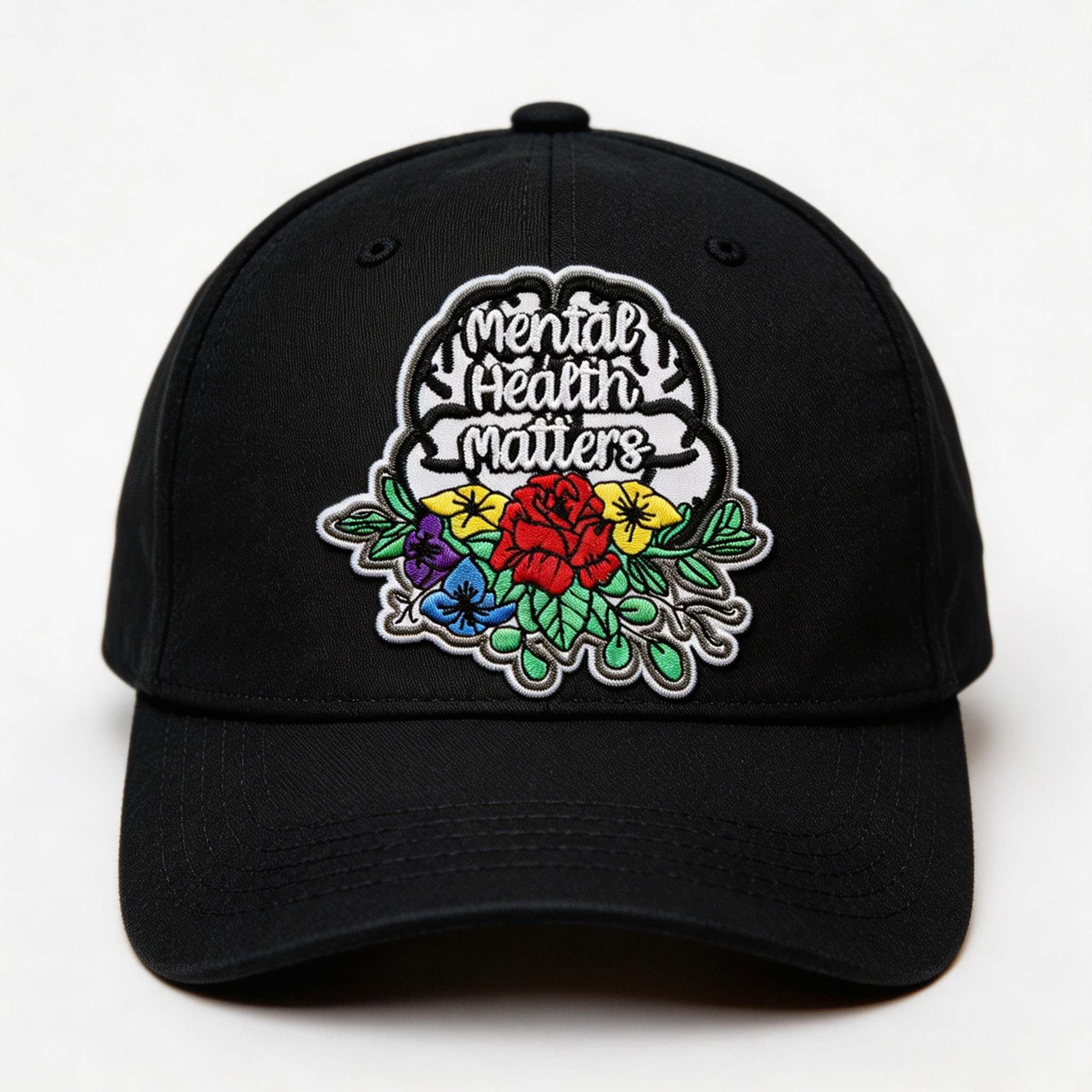 Parche bordado termoadhesivo Salud mental importa para gorra y bolso