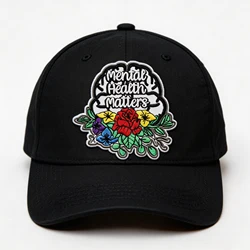 Parche bordado termoadhesivo Salud mental importa para gorra y bolso