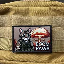 Parche táctico gato con gancho y bucle para mochila, chaleco