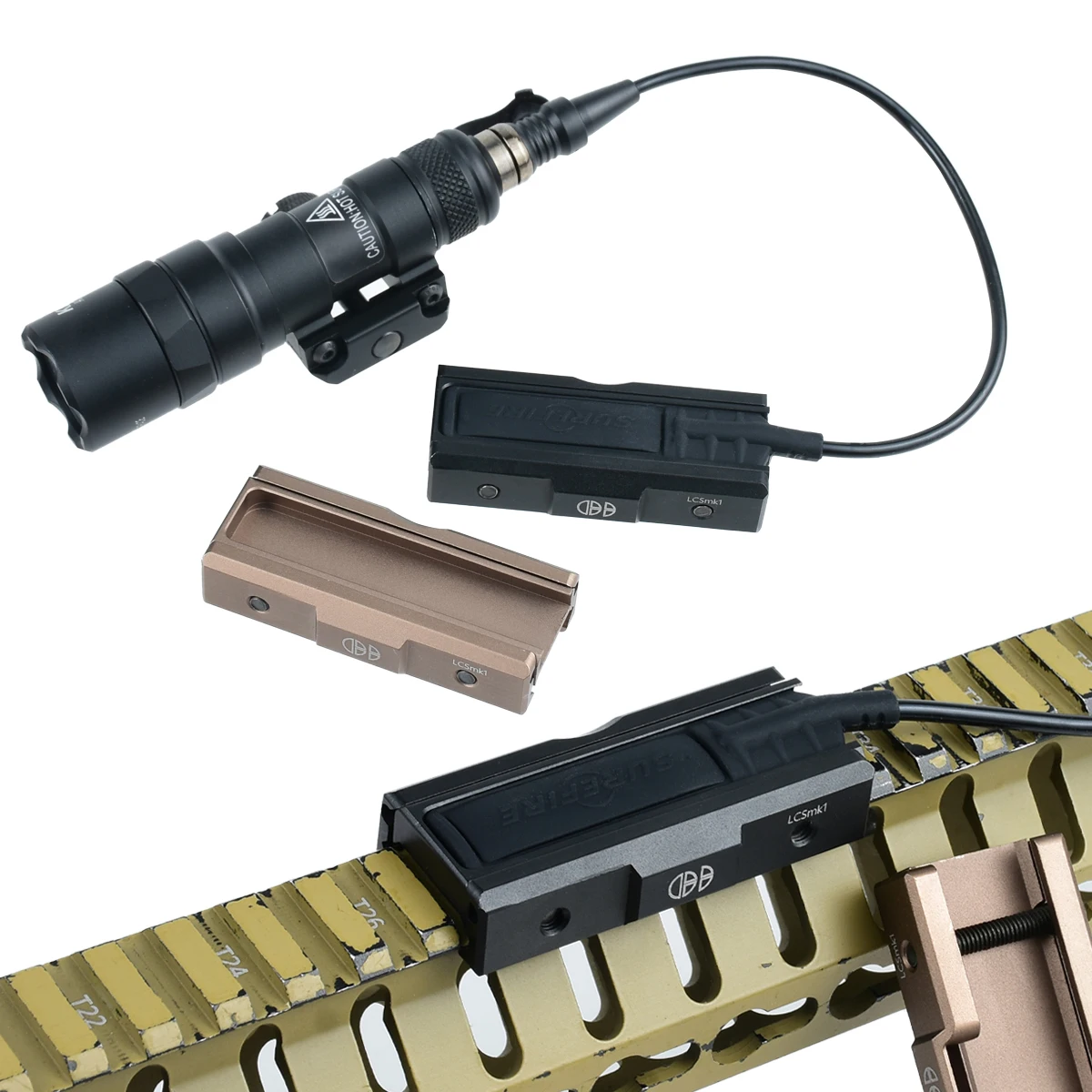 Linterna táctica Surefire M600 con interruptor de presión y Picatinny - imagen 4