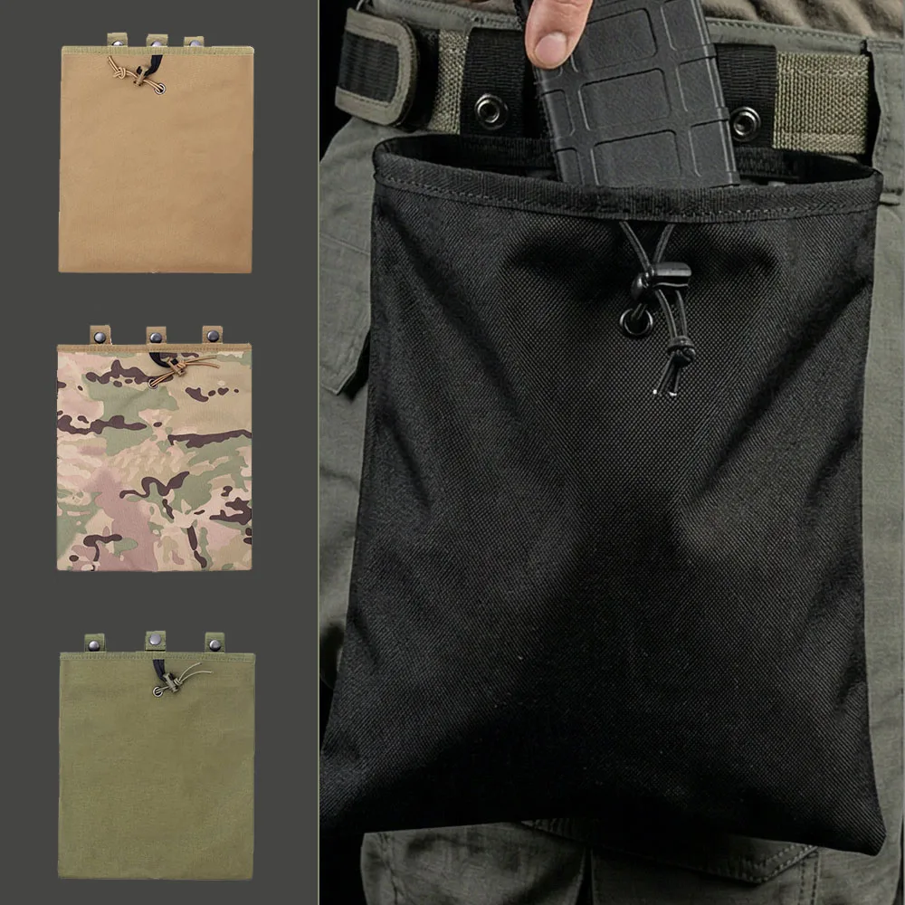 Bolsa táctica MOLLE impermeable con cordón para cargadores EDC
