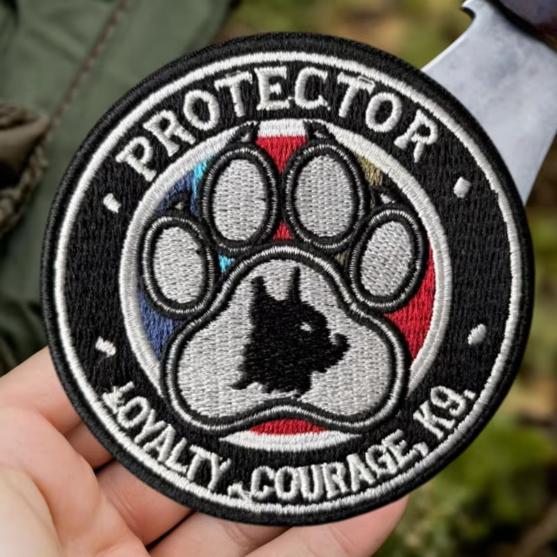 Parche táctico bordado PROTECTOR K9 con gancho y bucle