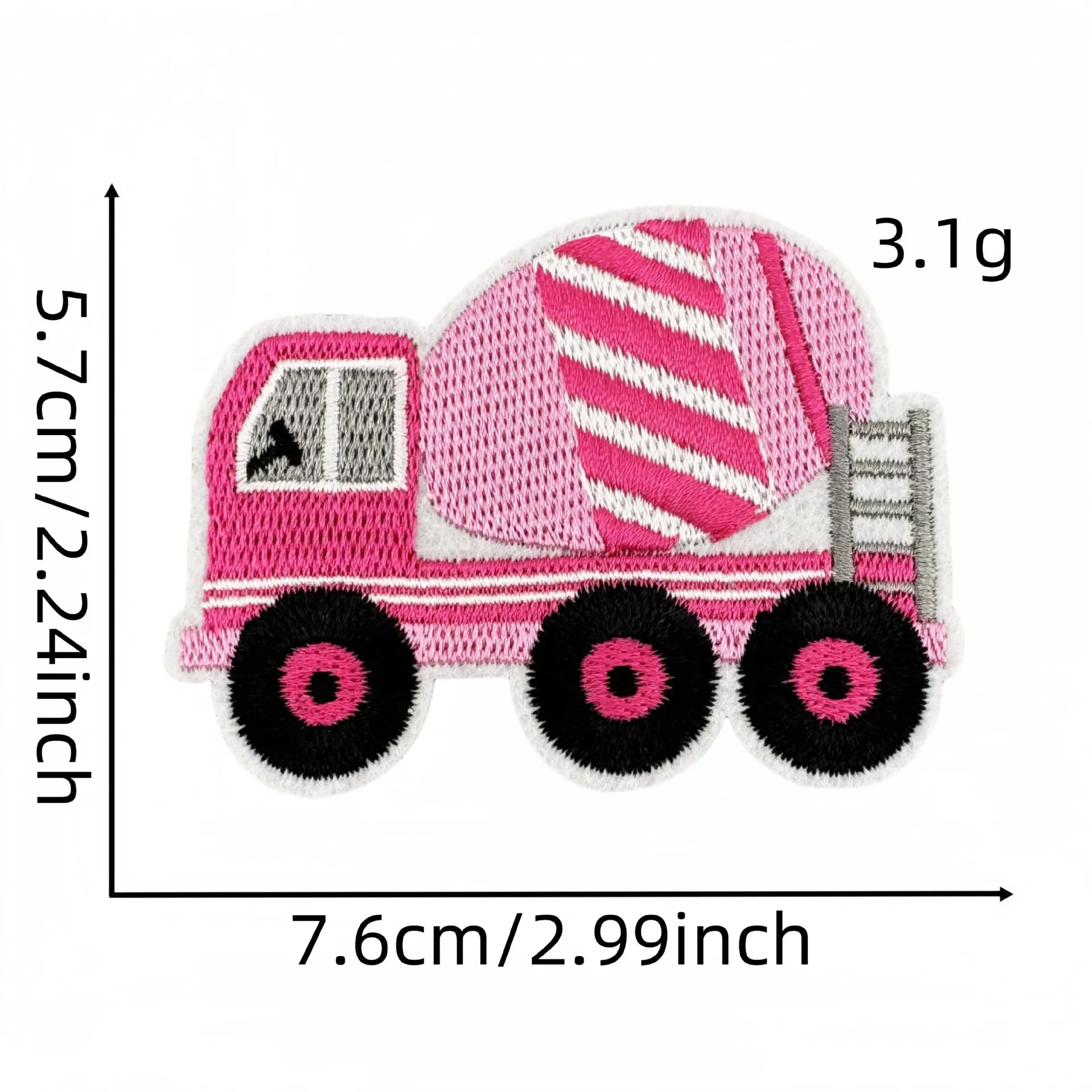 Parche bordado termoadhesivo señal de parada rosa para coser