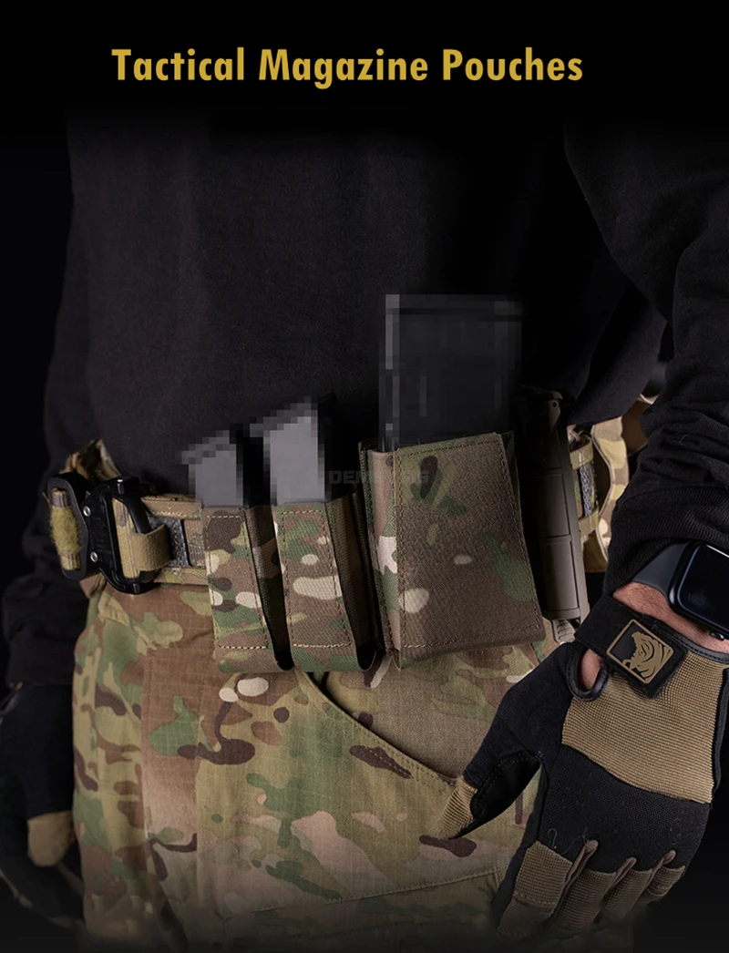 Cartuchera táctica doble para cargadores 9MM en nylon