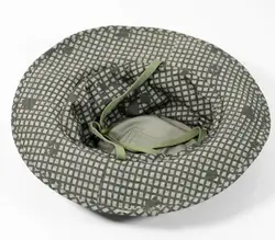 Sombrero táctico de sol con borde redondo camuflaje negro gris arena