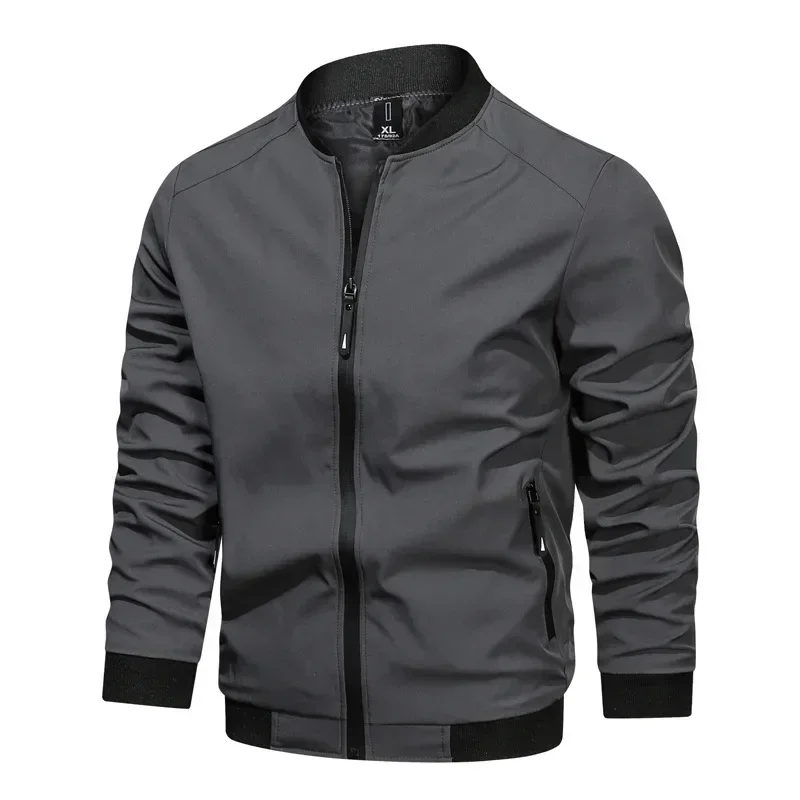 Chaqueta táctica hombre cuello alto ripstop color sólido - imagen 2