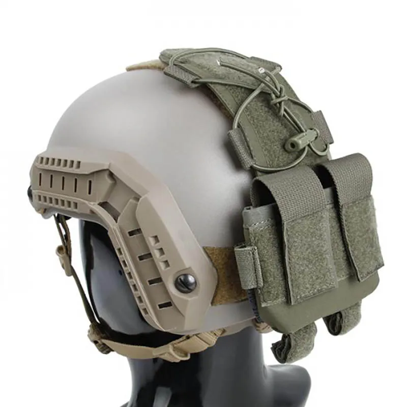MK2 Bolsa portabaterías para casco táctico MOLLE