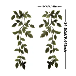 Parche termoadhesivo hojas de hiedra verdes floral para ropa