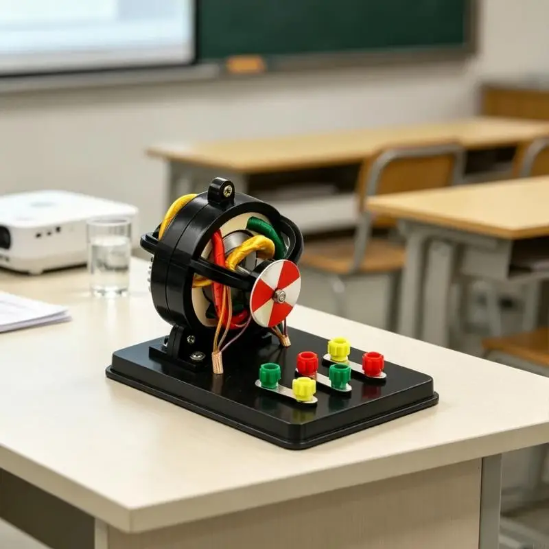 Motor de inducción trifásico con estator visible para lecciones - imagen 2