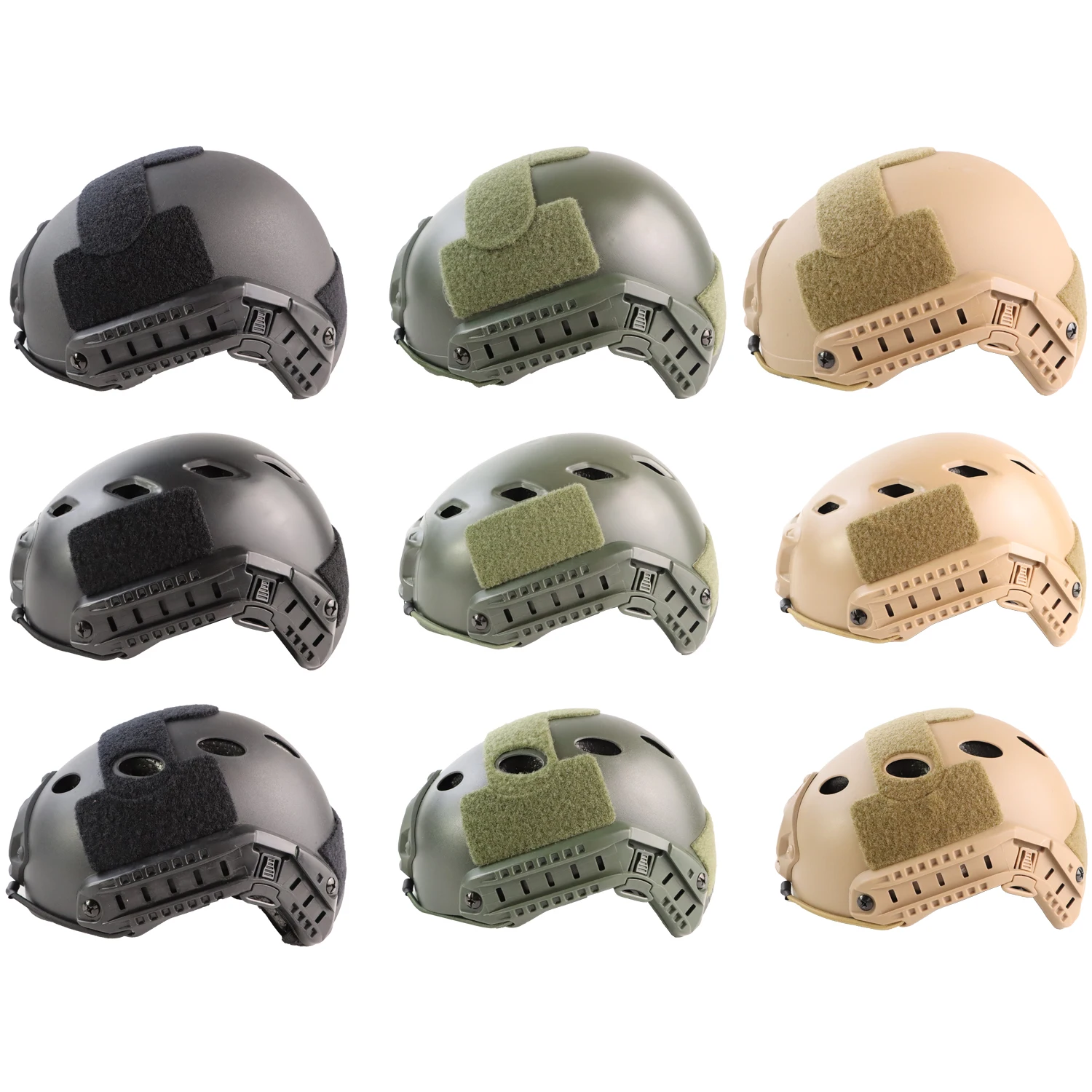 Casco táctico BOOIU Airsoft Fast vista frontal