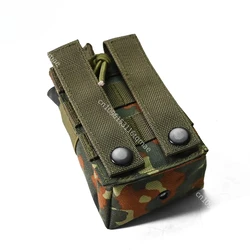 Bolsa táctica impermeable 1000D Flecktarn alemana para radio MOLLE