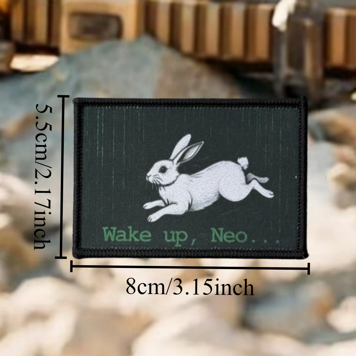 Parche táctico militar Morale Rabbit Wake Up Neo con velcro