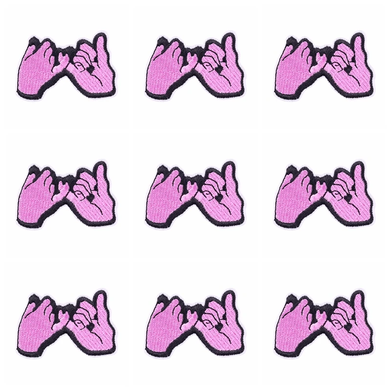Parche bordado rosa infantil – Insignia termoadhesiva para ropa - imagen 2
