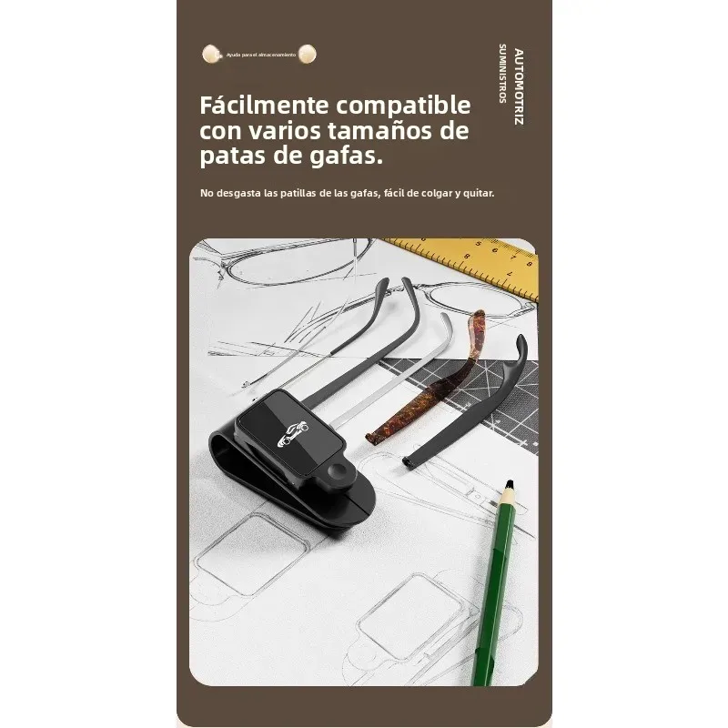 Clip parasol coche gafas de sol – Retenedor multifunción automóvil - imagen 2