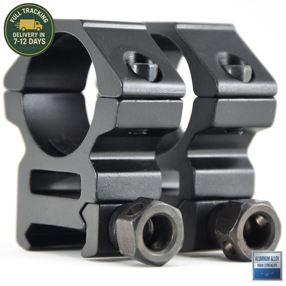 Anillos de montaje para visor negro mate a prueba de golpes - imagen 4