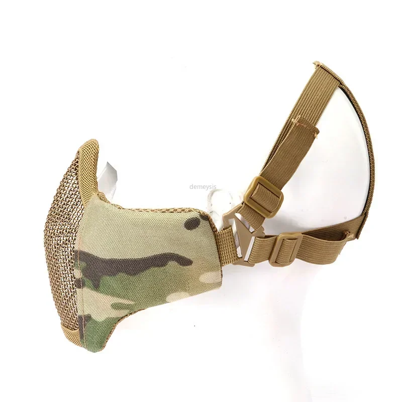 Mascarilla táctica Airsoft de malla de acero – Protector facial transpirable - imagen 2