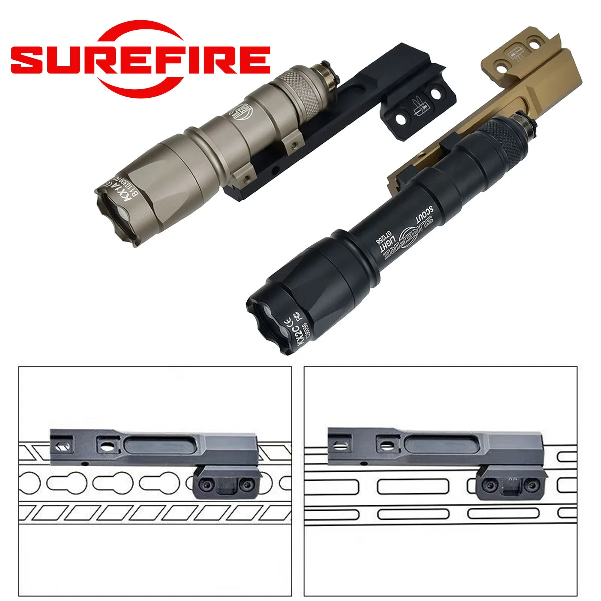 Thorntail Offset soporte linterna táctica Surefire M600C M300C - imagen 2