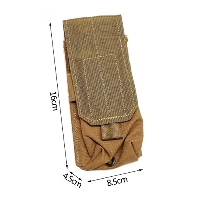 Bolsa táctica MOLLE individual para accesorios y herramientas M4 en color marrón coyote