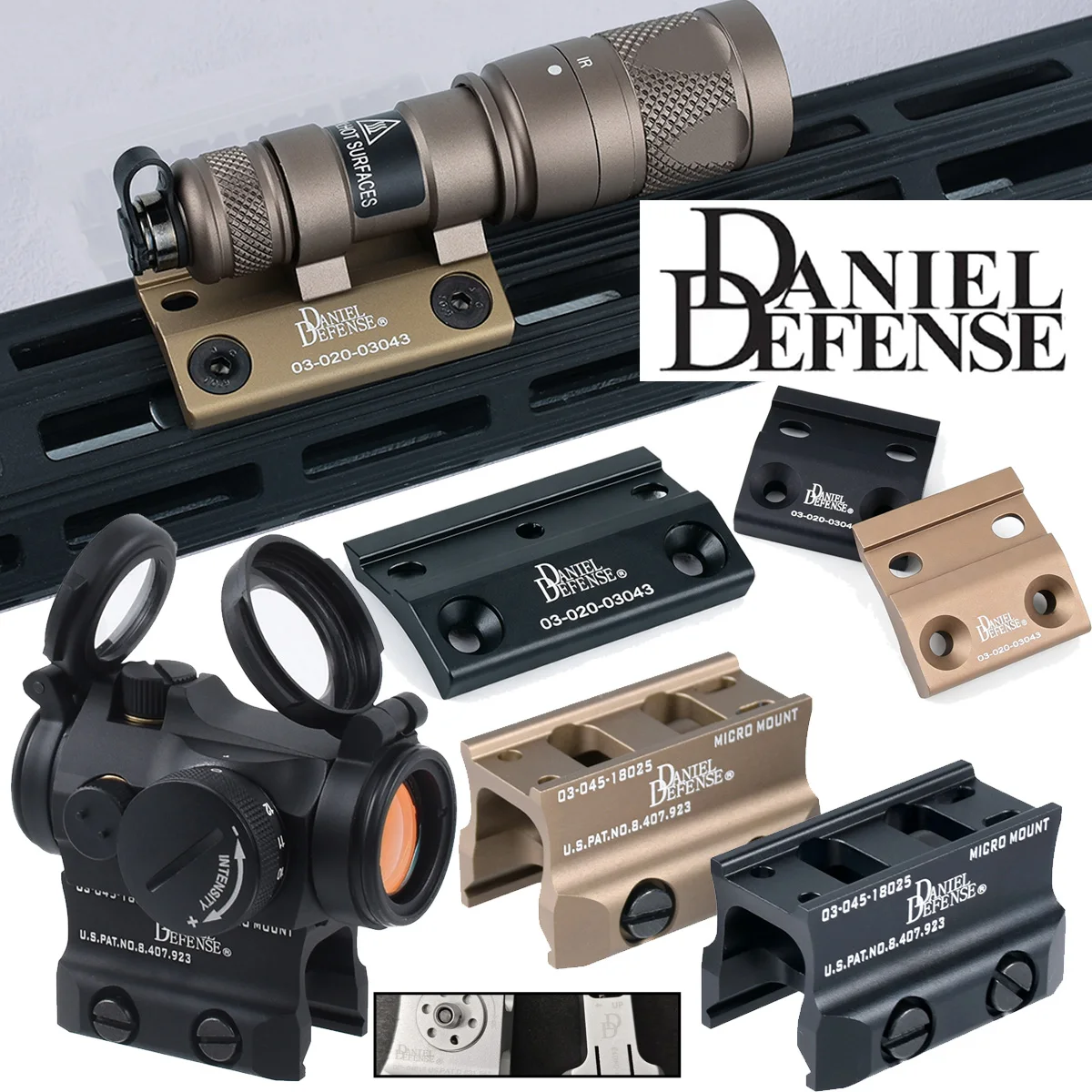 Daniel Defense montura offset ligera para riel KeyMod M-LOK