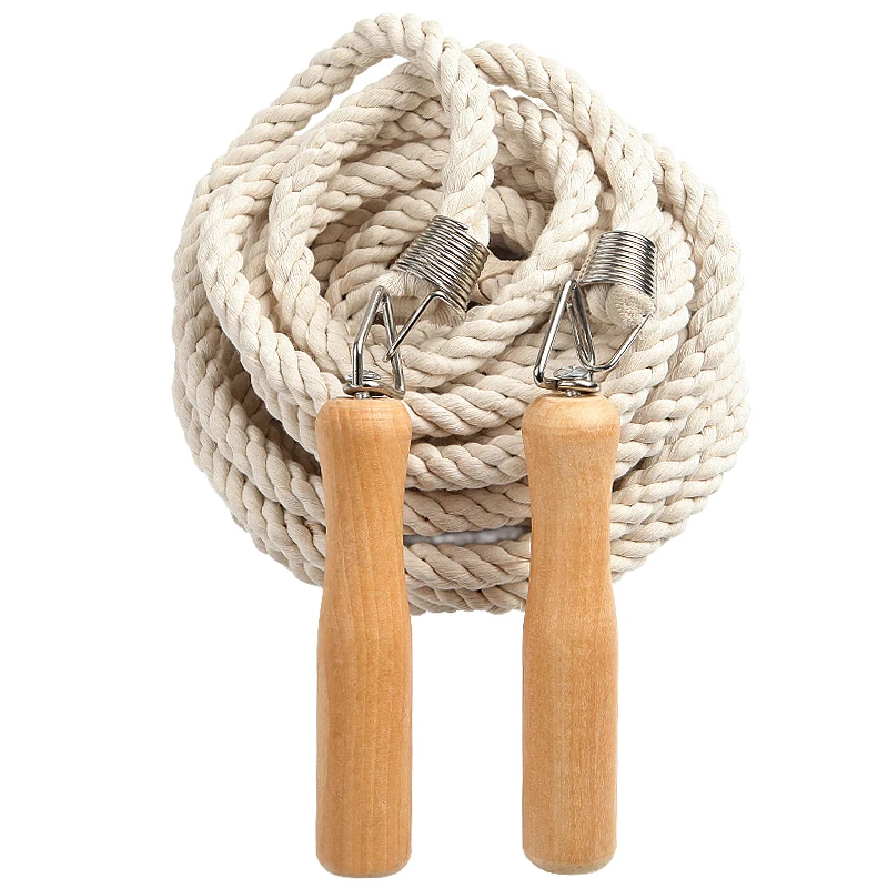 Cuerda para saltar con mango de madera – entrenamiento al aire libre - imagen 2