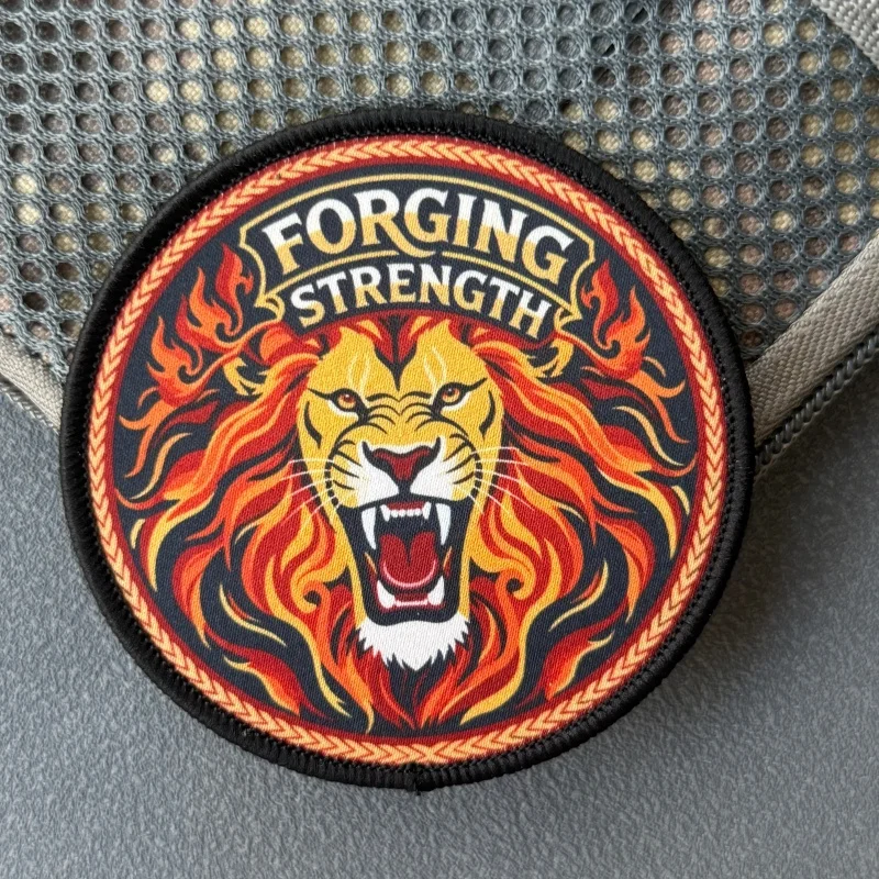 Parche táctico león moral, gancho y bucle para ropa o mochila - imagen 5