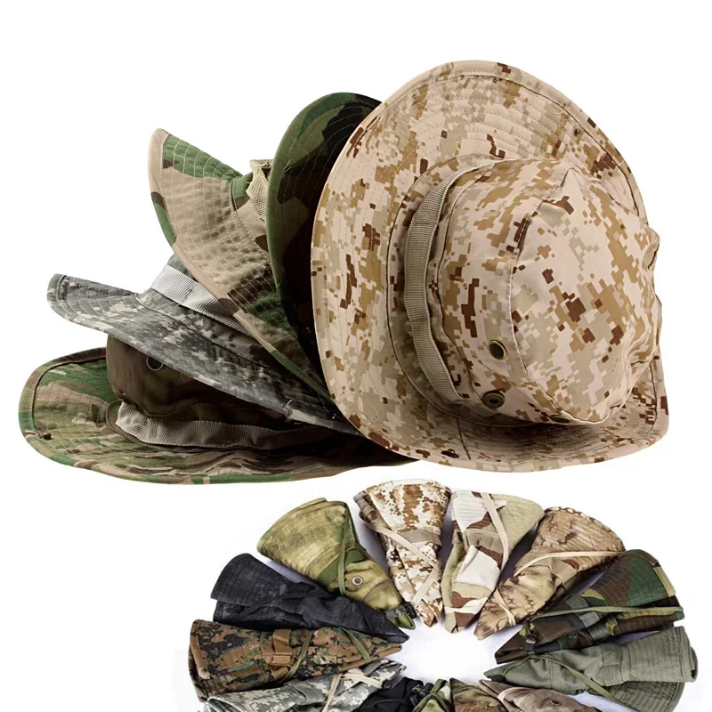 Sombrero boonie camuflaje grueso para airsoft, caza y trekking - imagen 4