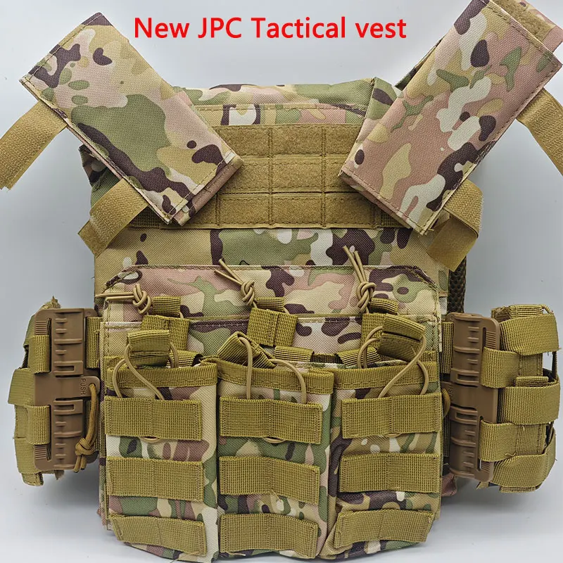 Chaleco táctico JPC con liberación rápida y bolsas MOLLE para revistas