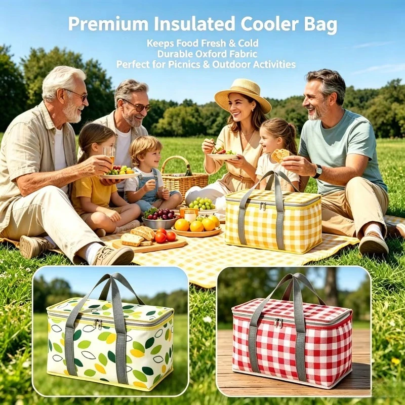 Bolsa térmica portátil gran capacidad para camping y exteriores - imagen 2