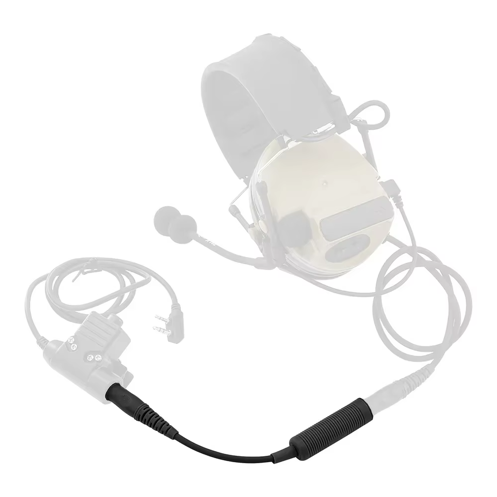 Adaptador táctico NATO de auriculares a cableado civil para radio - imagen 2