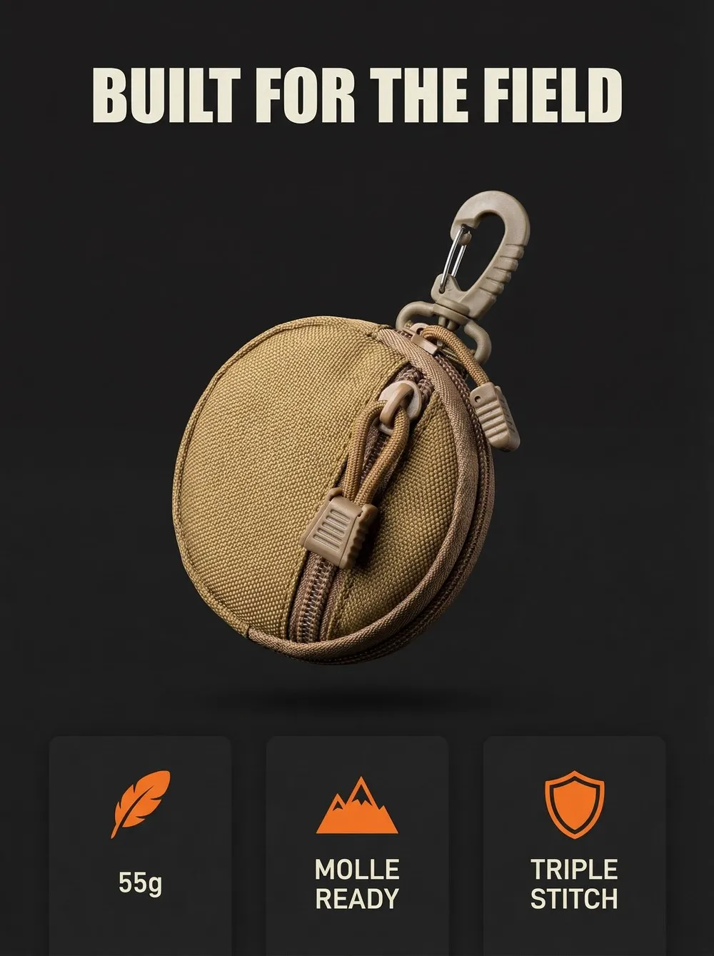 Correas MOLLE y mosquetón para fijación flexible
